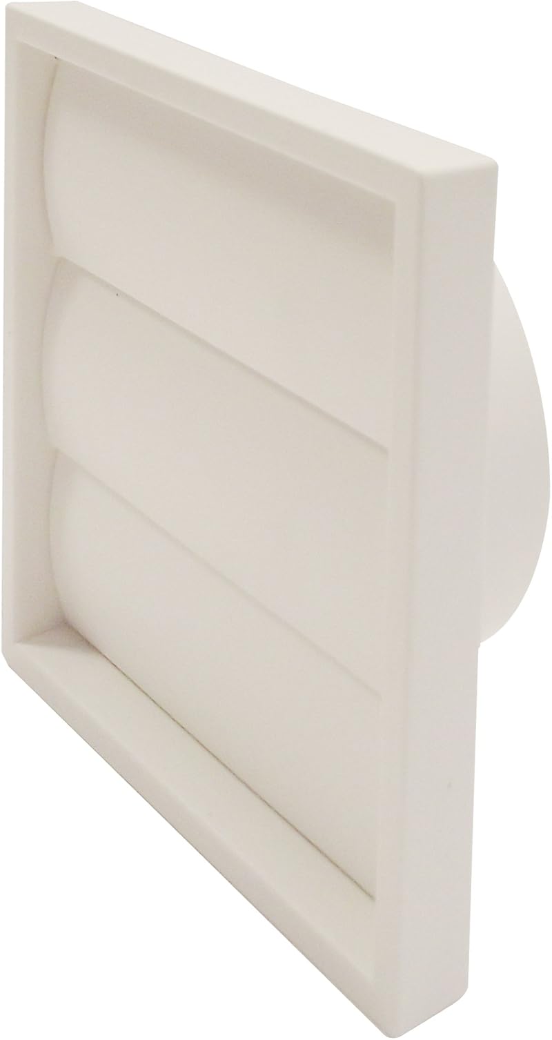 Manrose 1202W 6-inch Gravity Wall Grille White 150mm Ducted Ventilation