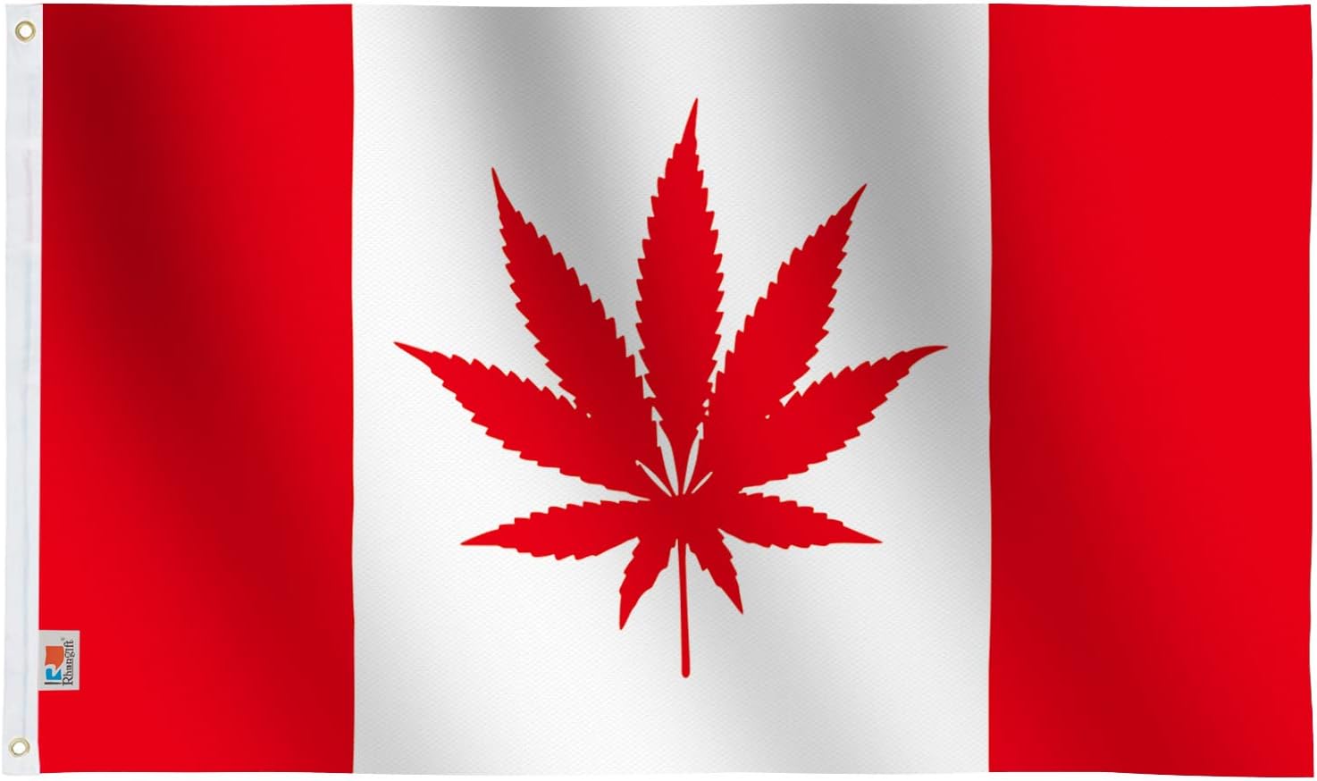 Canada 30inchX60inch Marijuana Flag Coated Nylon Longest Lasting Breeze