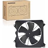A-Premium Left Engine Radiator Cooling Fan Assembly | Compatible with Select Honda Models - Accord 2008 2009 2010 2011 2012, L4 2.4L - Replace# 19015R40A01, 19020RWPJ51