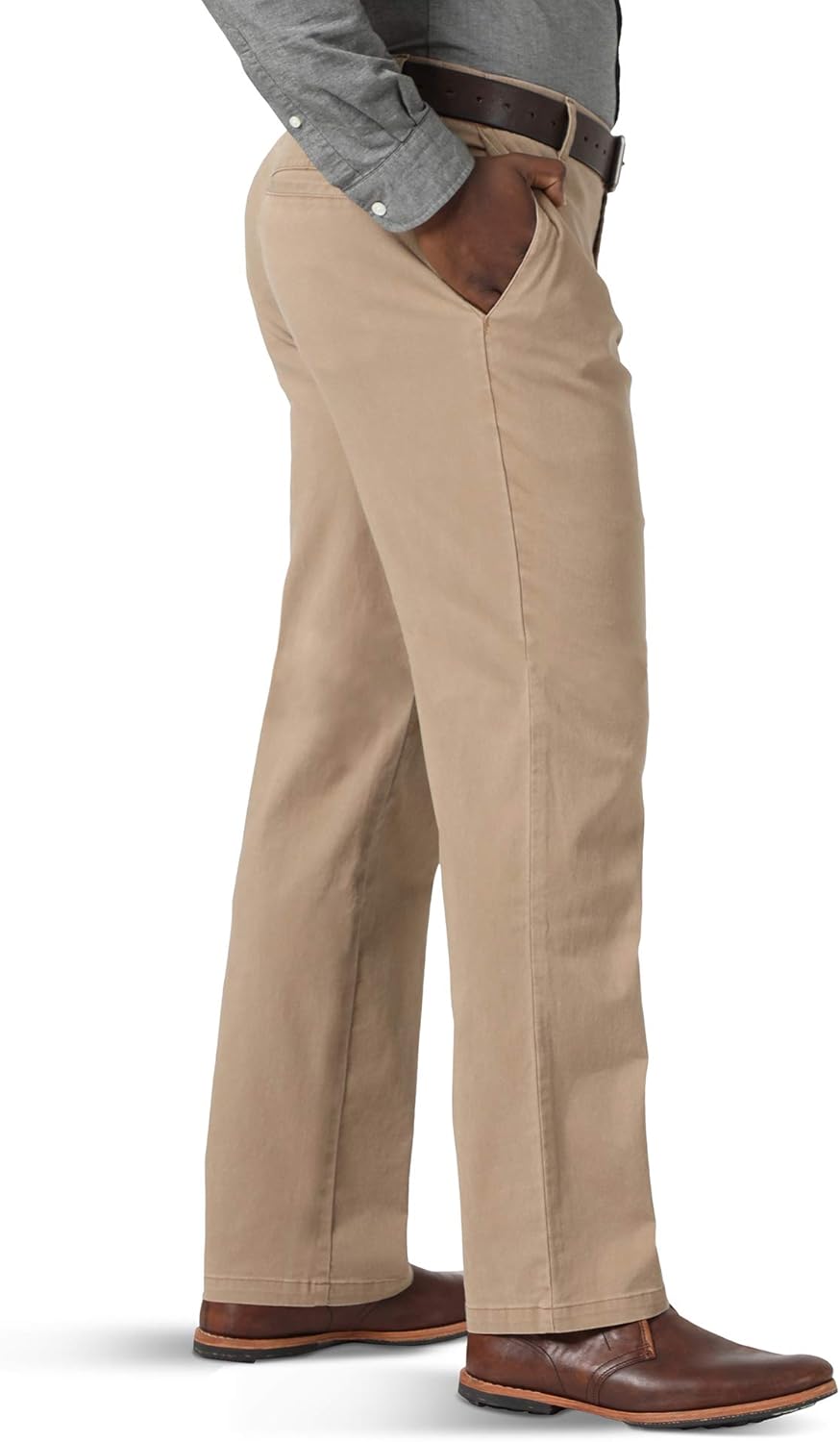 wrangler authentics men's comfort flex waist khaki pant