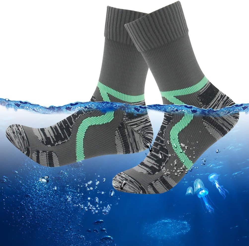 RANDY SUN Waterproof Hiking Socks, Unisex Crew Windproof Breathable
