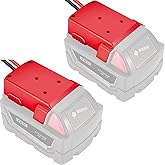 2 Packs Upgrade for Milwaukee Battery Adapter Power Source Mount for Milwaukee M18 18V Battery Adaptor Dock with Wires Batter