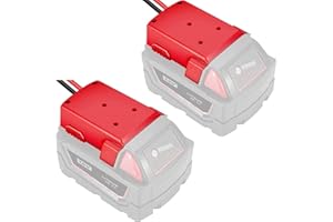2 Packs Upgrade for Milwaukee Battery Adapter Power Source Mount for Milwaukee M18 18V Battery Adaptor Dock with Wires Batter