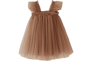 BGFKS Layered Tulle Ruffle Sleeveless Dress for Toddler Girls,Tutu Dress for Baby Girls Princess Dresses