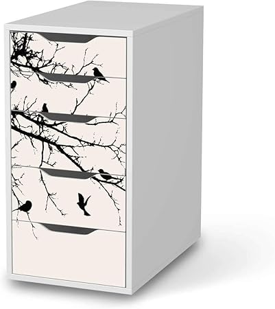 Creatisto Mobelfolie Passend Fur Ikea Alex 5 Schubladen I Mobelsticker Mobel Tattoo Sticker Aufkleber I Deko Ideen Wohnung Fur Schlafzimmer Wohnzimmer Design Tree And Birds 1 Amazon De Kuche Haushalt