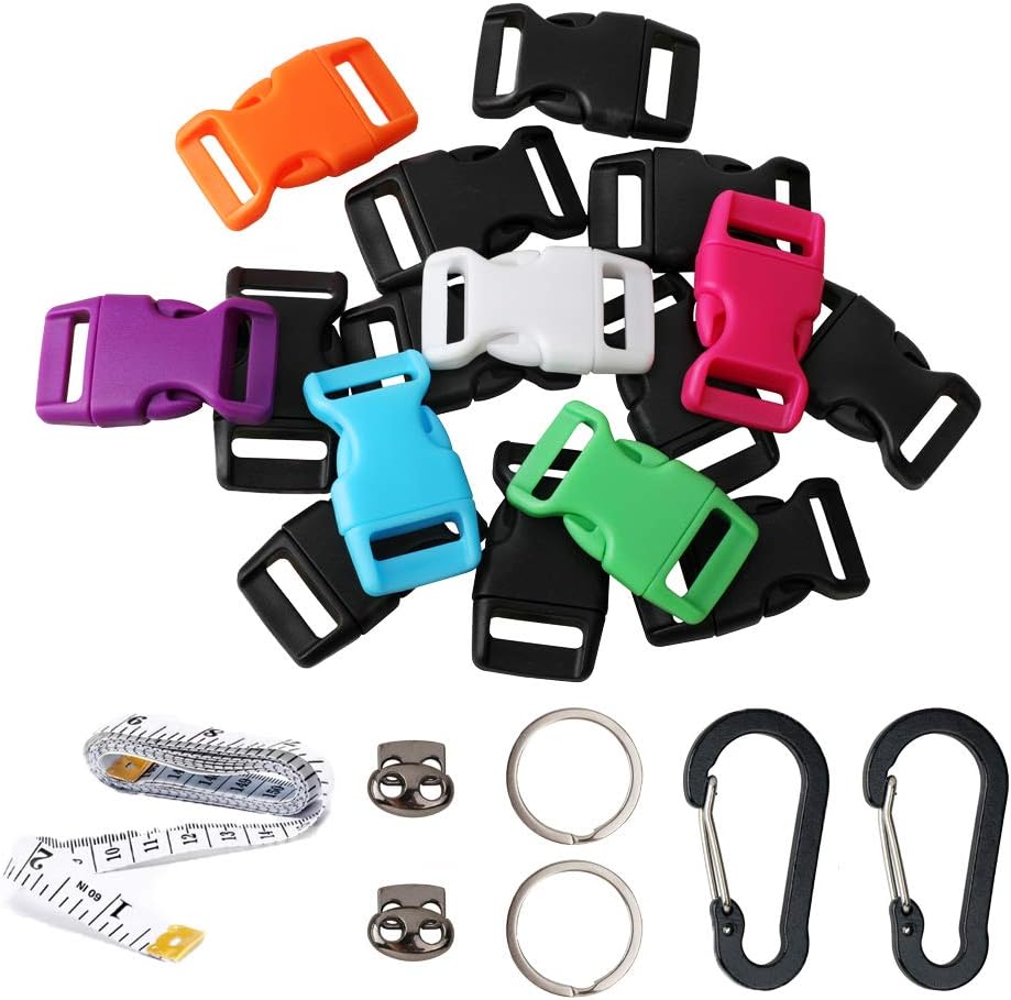 WEREWOLVES 550 Paracord - Survival Paracord Bracelet Crafting Kits Crafting Kits - Parachute Cord with Soft Tape Measure, Buckles, Carabiner, and Key Rings -Multicolor Rope Gift Box : Sports & Outdoors