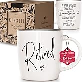 Funny Retirement Coffee Mug Gifts for Women, A Wise Woman Once Said I'm Outta Here Mug, Happy Retirement Gifts for Wife Grandma Mom Teacher Nurse Boss Coworkers, Christmas Thanksgiving Gift, 13oz