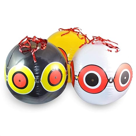 (3er SET) ORIGINAL Aspectek VOGELABWEHR BALLON SET, Vogelschreck, KOSTENGÜNSTIG u. EFFEKTIV, für Garten BESTE Visuelle ABSCHR