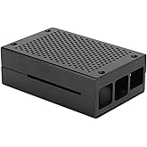 Case for 3 B+ (B Plus) / Pi 3 B, Aluminum Alloy Case Mesh Shell Vent Motherboard, for Heatsink (Black for 3B+/3B)