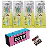 Tinkle Eyebrow Razor for Beautiful Eyebrows (12pcs) + COTU ® Nail Buffer Block (1 pcs)