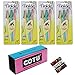 Tinkle Eyebrow Razor for Beautiful Eyebrows (12pcs) + COTU ® Nail Buffer Block (1 pcs)