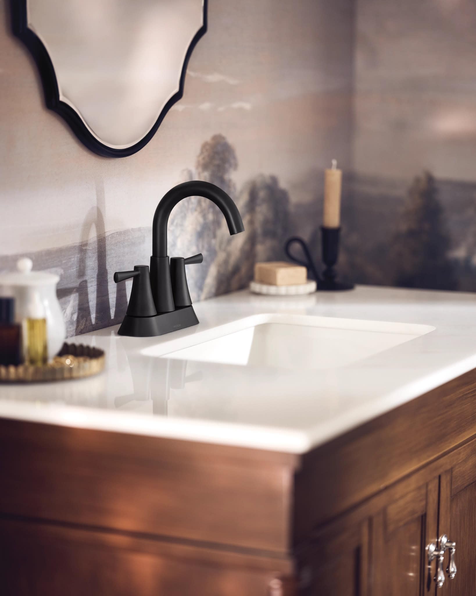 Moen Ronan Matte Black Two-Handle 4