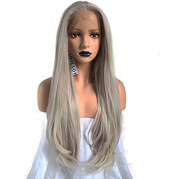 Amazon Com Anogol Hair Cap Women S Long Natural Wavy Ash Gray