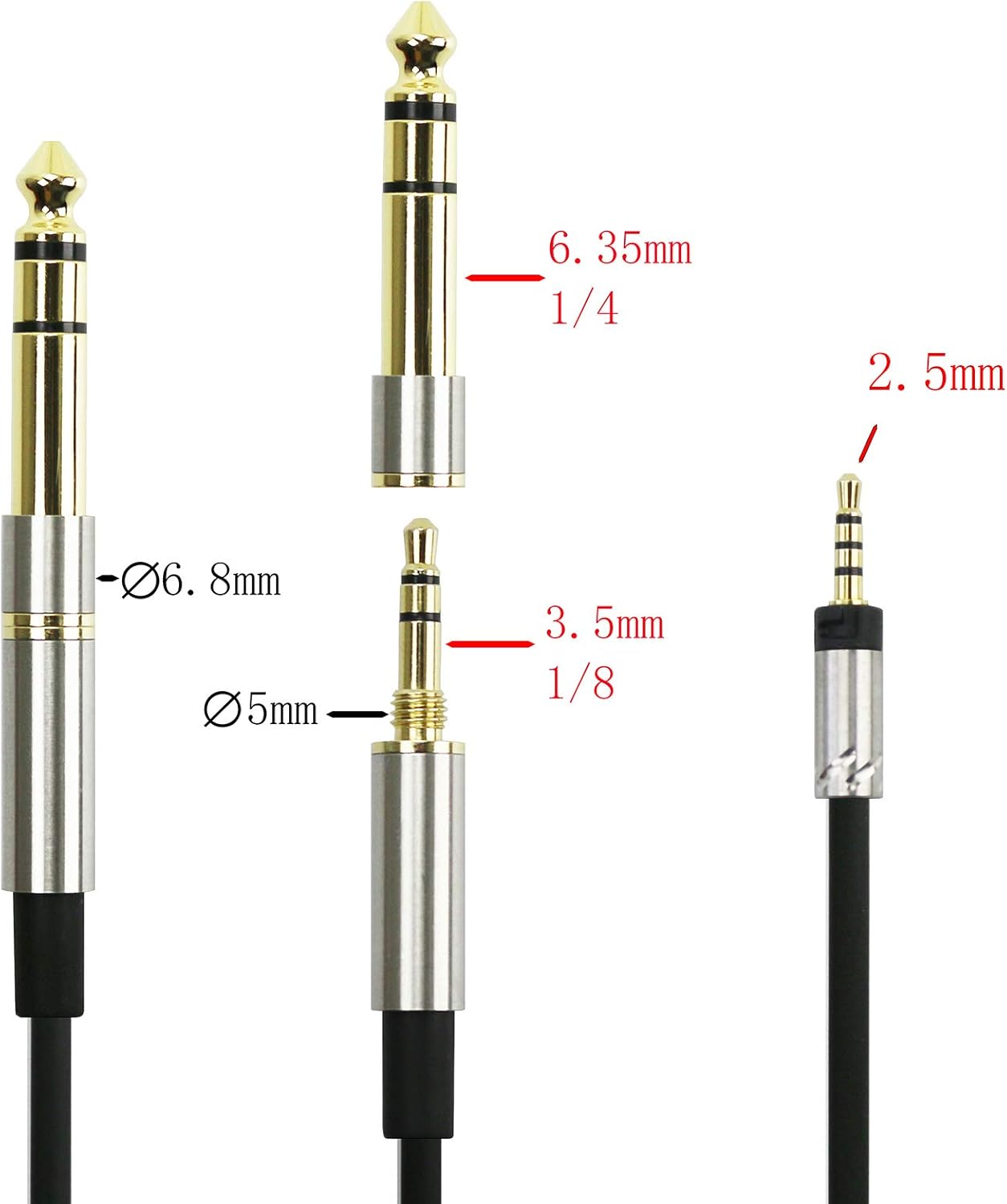 Replacement Audio Cable Upgrade Headphone Cord with Lock Connector Compatible with Sennheiser HD4.40, HD 4.40 BT, HD4.50 - Image 3
