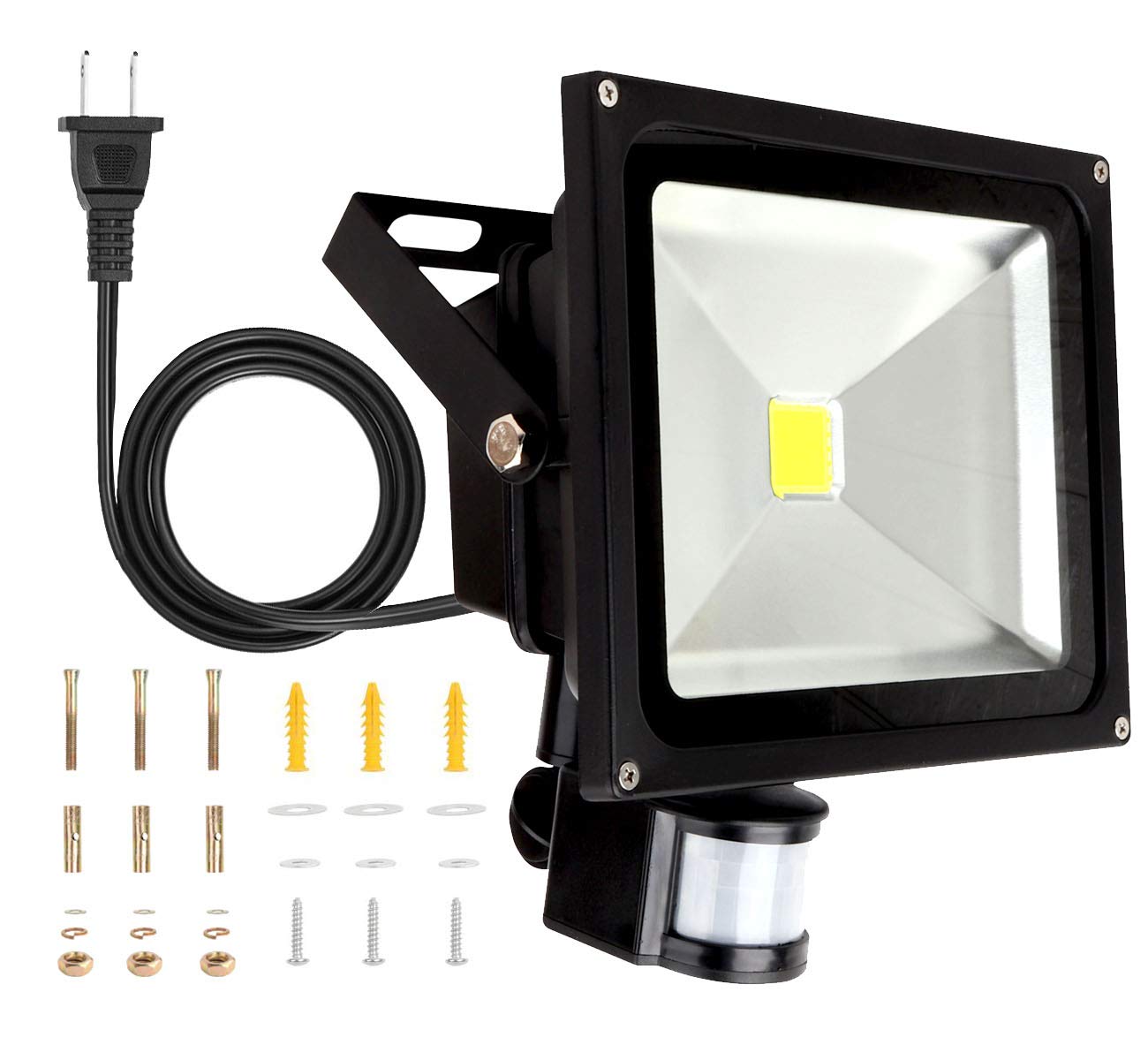 Mua Senmeiguang センサーライト 人感 30w Led投光器 デイライトホワイト 6000k 高輝き Ac90 240v Pir インテリジェントスポーツ投光器 省エネ 作業灯 フラッドライト 広角ライト 作業灯 Ip65防水 屋外照明 芝生 駐車場 防水防犯対策用 玄関先用 Tren Amazon Nhật Chinh