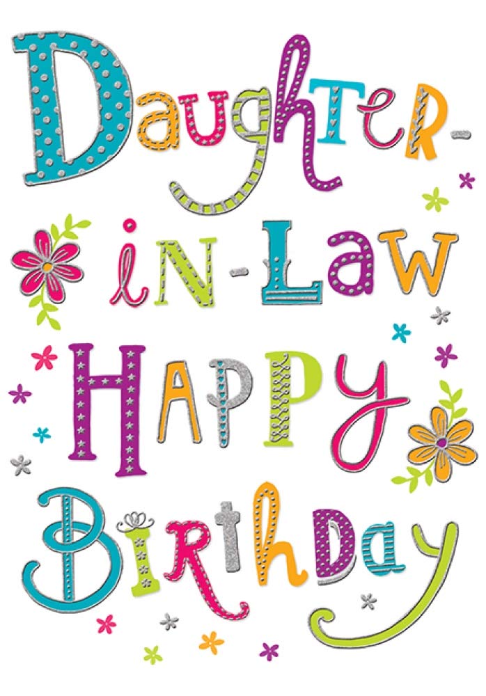 Piccadilly Greetings Modern Birthday Card Daughter In Law - 7 x 5 inches