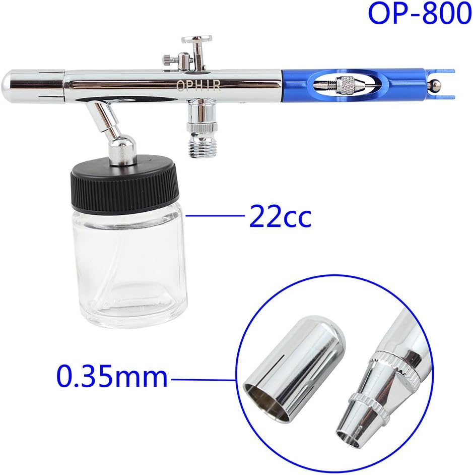 OPHIR 6 PCS Dual-Action Airbrush with 4-Airbrush Holders Set 0.2mm 0.3mm 0.35mm 0.5mm Nozzle Air Brush Spray Paint Guns for Hobby Cake Decoration: Arts, Crafts & Sewing