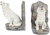 Nemesis Now Wardens of the North White Wolf Bookends 20.3cm Resin view 3