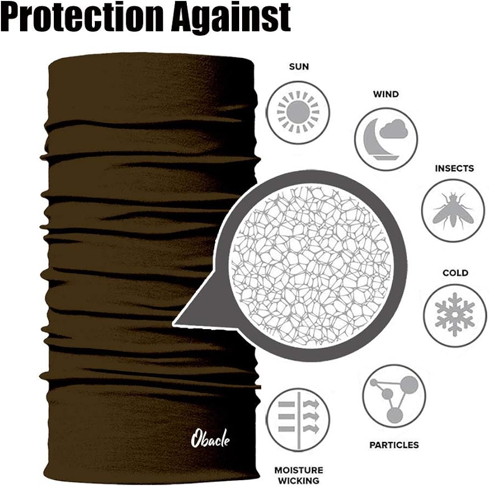 Face Mask For Sun Dust Wind Protection Durable Breathable Seamless Face Mask Headband Bandana for Men Women, Lightweight Thin Neck Gaiter for Motorcycle Fishing Hunting Outdoor Sport Solid Deep Brown : Sports & Outdoors