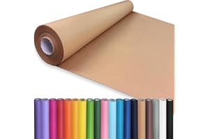 PH PERKHOMY PerkHomy 36" x 1,440" (120') Brown Kraft Paper Roll for Craft Bulletin Board Paper Art Table Covering Crafting Gift Wrapping Bouquet Packing Parcel 70GSM 50LB (Brown, 36" x 120')