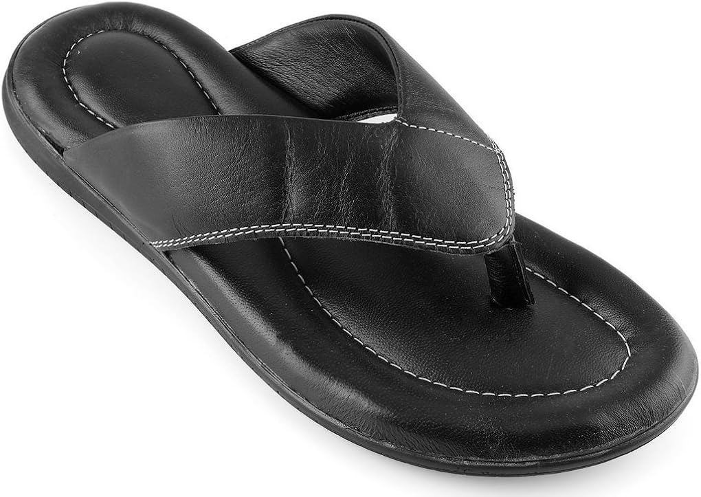 mens leather flip flops size 13