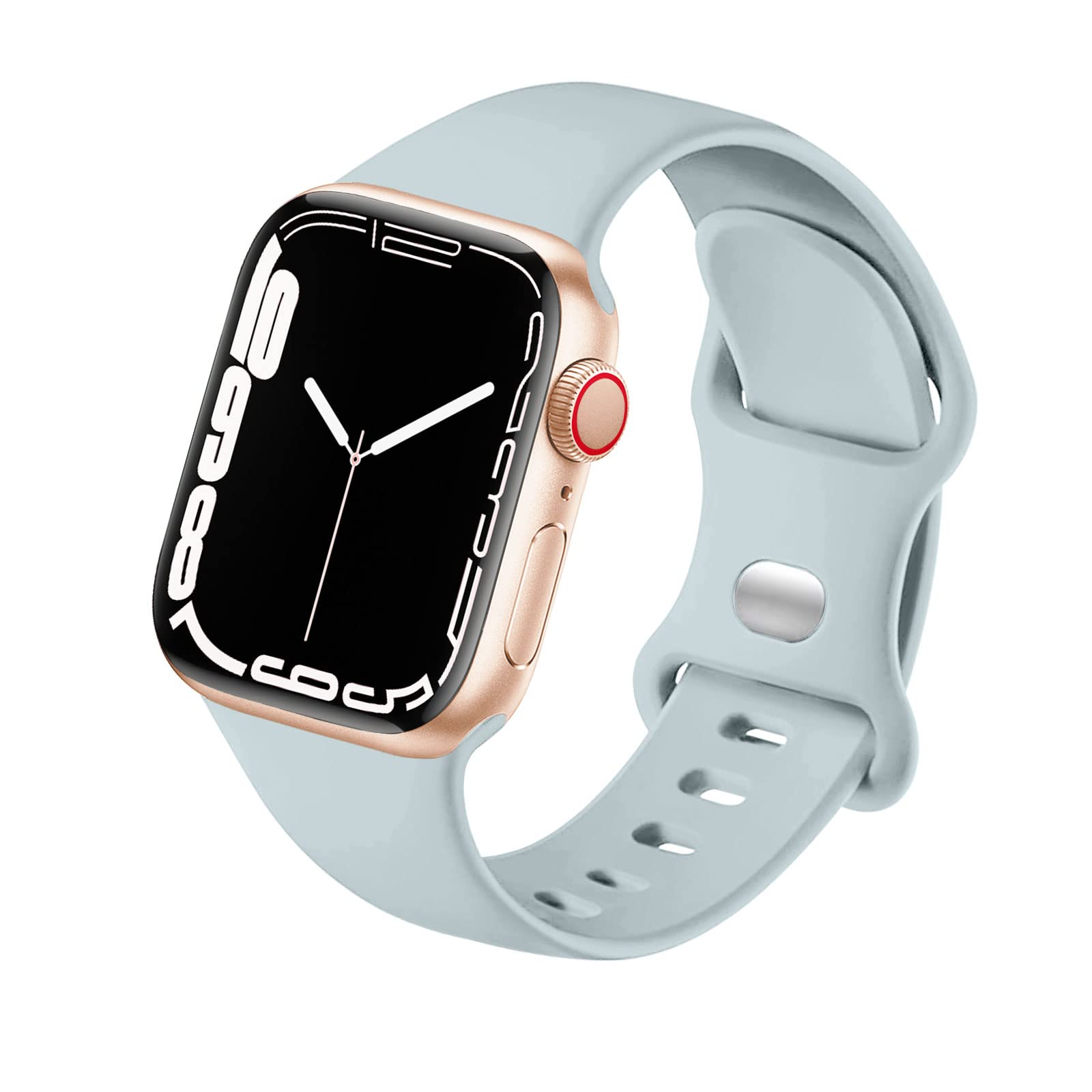 HdanMole Sport Strap Compatible with Apple Watch Straps 40mm 38mm 41mm 42mm 44mm 45mm 46mm, Silicone Strap Replacement for iWatch Bands Series 11 10 9 8 7 6 5 4 SE 3 2 1 Women Men, Turquoise