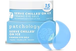 Patchology Serve Chilled On Ice Firming Under Eye Mask Patches with Peptides, Cloudberry Oil & Bakuchiol – Hydrogel Patches f