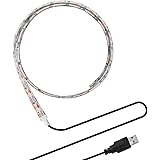 ONEVER Flexible Led Strip Lights with USB Cable for TV Computer Desktop Laptop Background Home Kitchen Decorative Lighting, SMD 3528 50CM Warm White