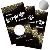 THEBESTU 50 Psc A Special Surprise Blank Scratch Off Cards, Black Gold Scratch Card for Small Business, Thank You for Buying Cards, Blank Gifts Certificate Tickets, Lottery Prize Raffle Tickets