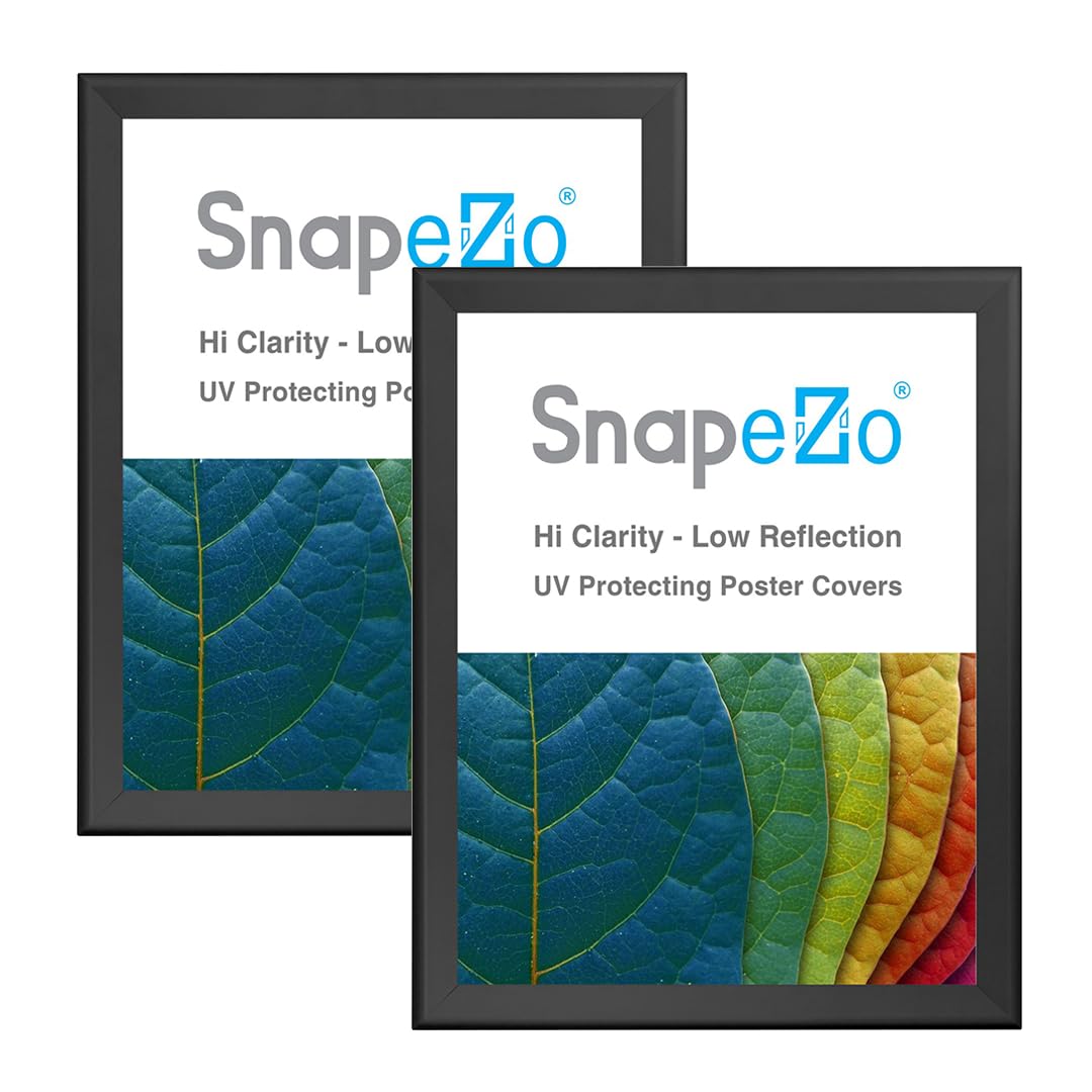 Photo 1 of SnapeZo 2-Pack 36x48 Inches Black Poster Frames, Front-Loading Snap Frame, 1.7" Aluminum Profile, Wall Mounted