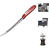 SANMENMO Wicker Repair Tool, Stainless Steel Prying Tool with Silicone Handle Cover, Dragon Pattern No Metal Burrs Rattan Pick for Patio Furniture Basket Fix/Webbing-30