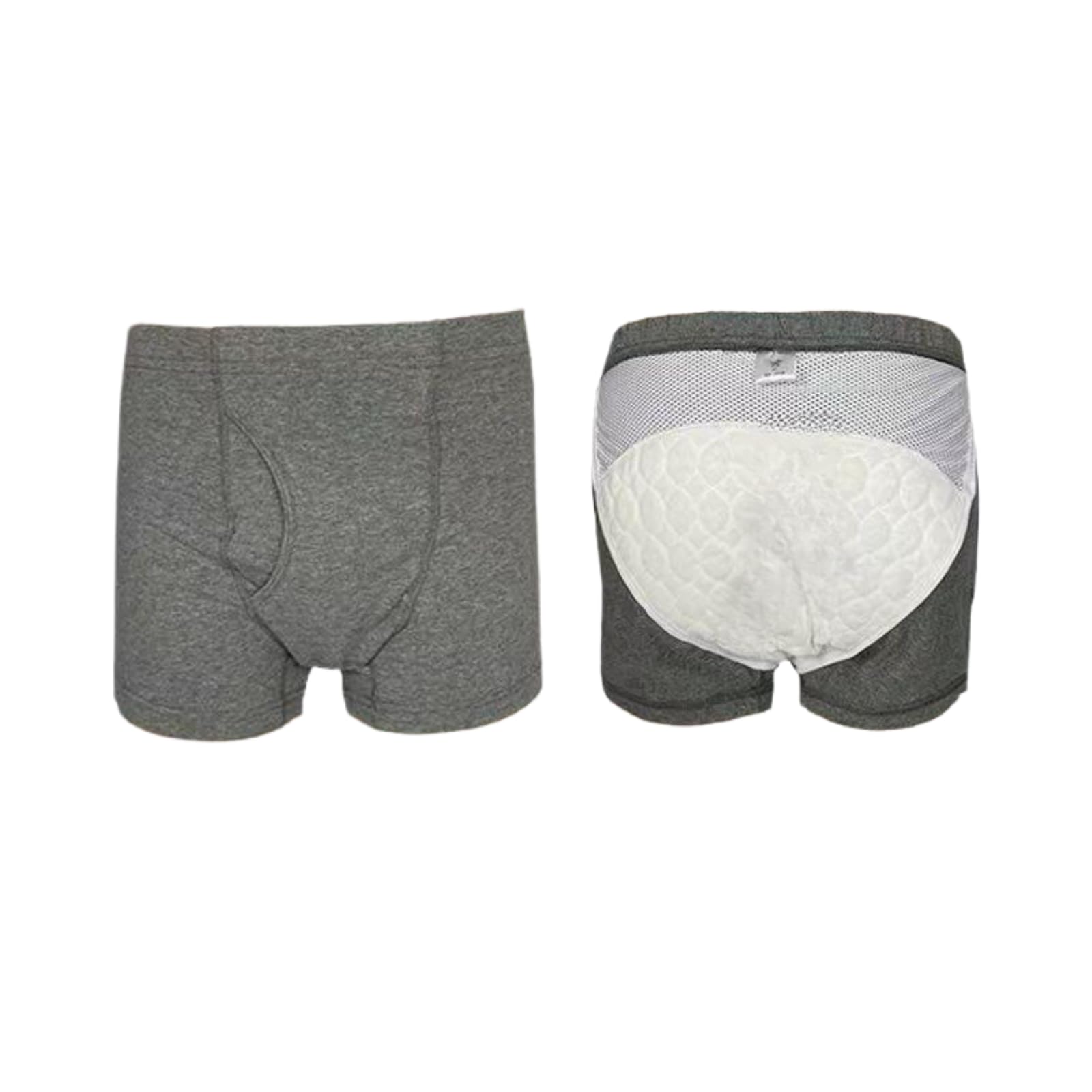 Photo 1 of 1 Pair Washable Urinary Incontinence Underwear for Men, Breathable Cotton Adult Leakproof Underwear Boxer, Reusable Incontinence Protective Briefs for Light Leaks (Medium)