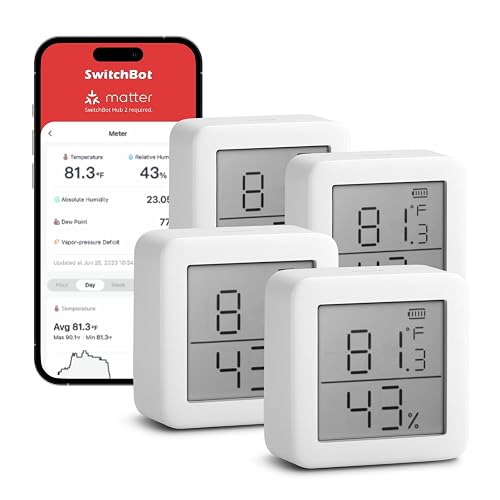 SwitchBot Smart Hygrometer Thermometer, Hygrometer Indoor Humidity ...