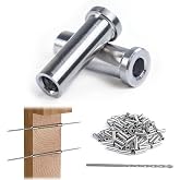 Muzata 100Pack Cable Railing Level Protector Sleeve for Wood Post CR13 | Deck Cable Railing Hardware for OD 1/8" Wire Rope, ONLY for Wood Post on Level Runs, Drill Bit Included, T316 Stainless Steel