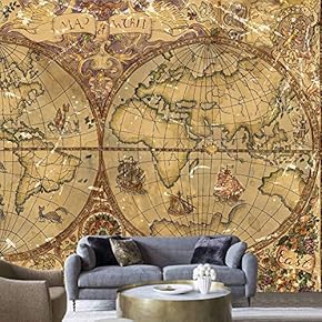 signwin Wall Mural Map Removable Self-Adhesive Wallpaper Wall...