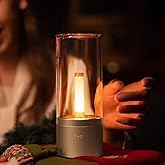 Rechargeable Battery Operated Bedside Lamp, Small Cordless Table Lamp, Dimmable LED Night Light for Bedroom, Living Room, Por