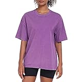 Womens Washed Vintage Oversized T-Shirt Casual