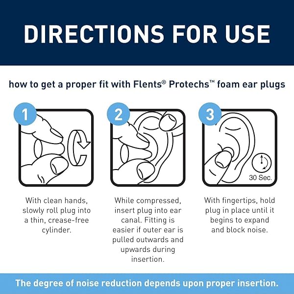 FLENTS EAR PLUGS, 6 PAIR FOR SLEEPING, SNORING, LOUD NOISE, TRAVELING, CONCERTS, CONSTRUCTION, & STUDYING, FOAM EARPLUGS, NRR 29 **NEW FORMULA**