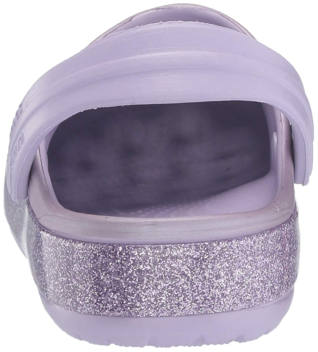 crocband glitter clog silver