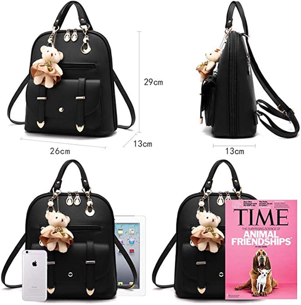 Cute PU Leather Mini Backpack Casual Waterproof School Bag Travel Daypacks Small Purse for Teen Girls and Women - Image 4