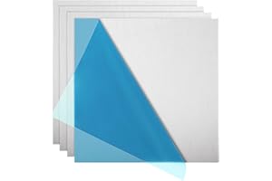 ZOFORTY 4 Pack 6061 T6 Aluminum Sheet Metal 6 x 6 x 1/8 Inch Flat Plain Aluminum Plate Covered with Protective Film, 3mm Aluminum Sheet Plate Finely Polished and Deburred