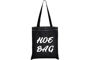 JXGZSO Funny Naughty Gift Bag Hoe Bag Funny Overnight Bag Hilarious Gag Gifts (HOE BAG Shopping Black)