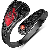 Fuguangju Gothic Spoon Ring 925 Sterling Silver Goth Ring Gothic Jewelry Gifts for Women