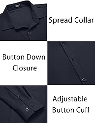 COOFANDY Men's Shirt Casual Dress Shirts Slim Fit