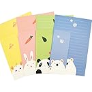 QingLanJian Creative Lovely Animal Style Writing Stationary Paper Letter Set-24 Sheets + 12 Envelopes