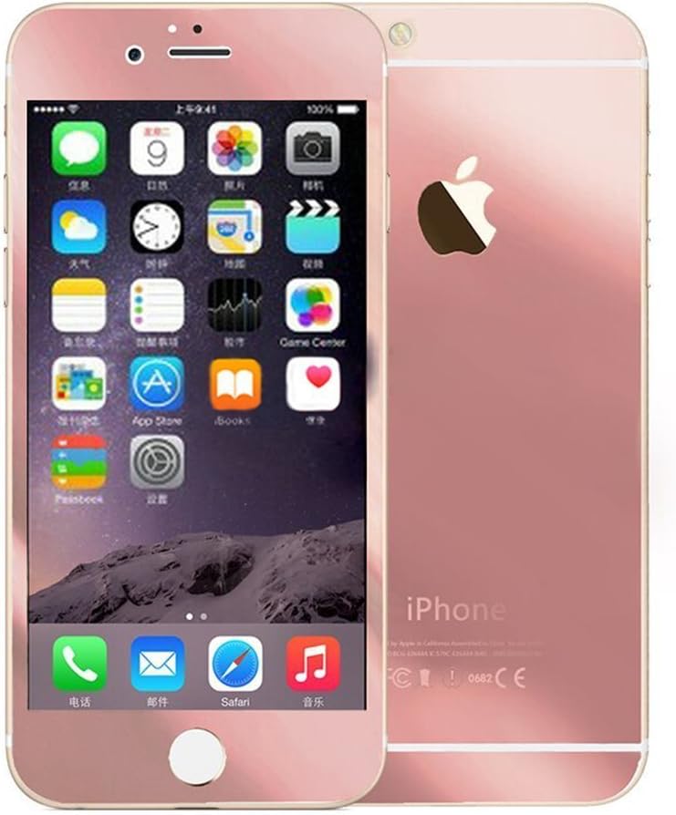 iPhone 6 Plus Screen Protector, Front+Back [3D Touch Compatible] wintekxu® Color Plating Mirror Tempered Glass Screen Protector for iPhone 6/6s Plus (rose gold)