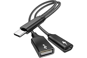 MOGOOD USB C OTG with Charging USB C OTG adapter USB C OTG Splitter with 60W PD Fast Charge Compatible for steam deck,Galaxy S22,Switch,Google Chromecast with Google TV,Pi-KVM,3D Printer,Octa4a,Pixel4 XL