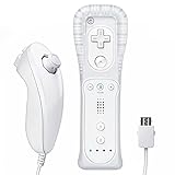 JINWAVA Wii Remote with Nunchuck, Compatible with