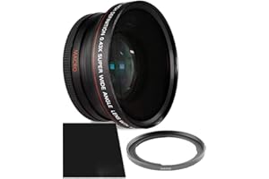 HI-DEF Wide Angle with Macro Lens for Canon POWERSHOT SX30 SX40 SX50 SX60 SX520 HS (Ring Adapter Included)