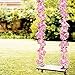GTidea Silk Plants Direct Artificial Cherry Blossom Hanging Vine Spray Arrangements Faux Garland Fake Wreath Home Garden Yard Fence Party Wedding Decor Pink